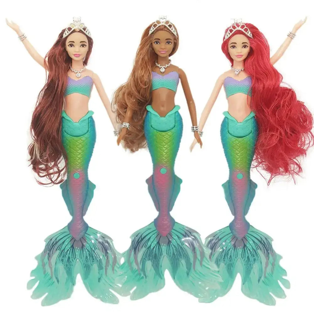 35CM Kawaii Princess Mermaid Doll with Lights & Music Sparkling Chamber