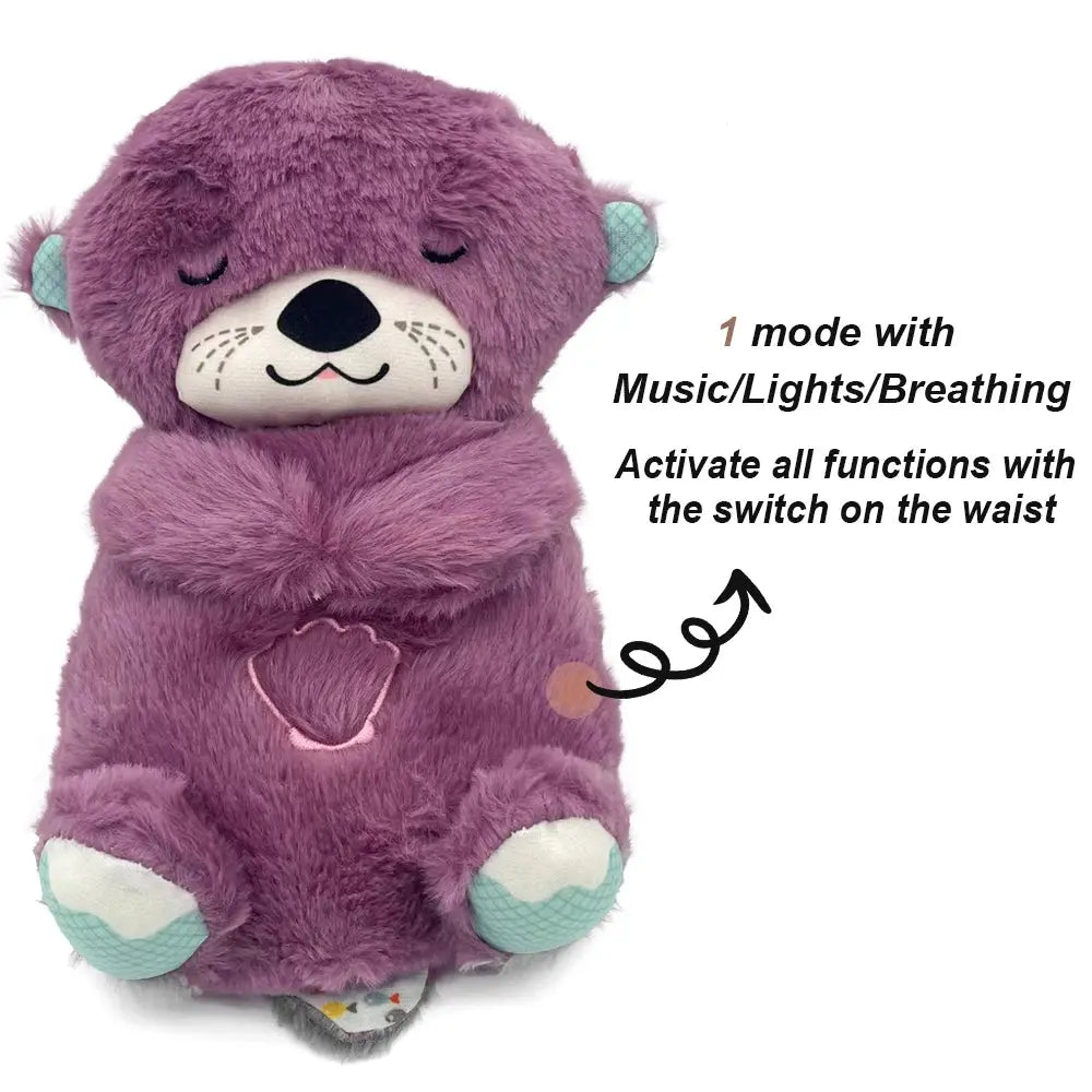 Breathing Bear Baby Soothing Otter Plush Doll Toy Sparkling Chamber