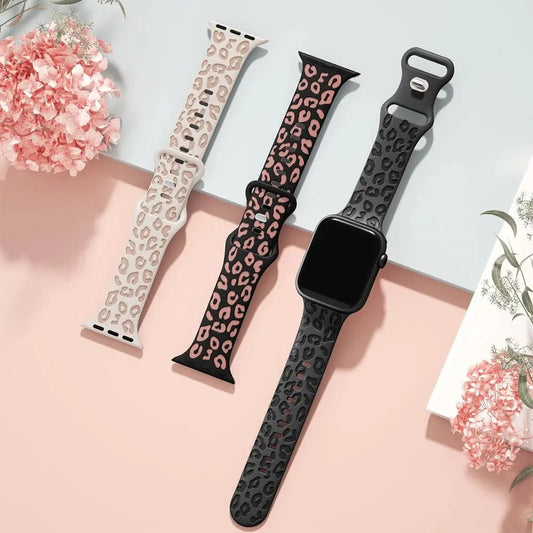 Engraved Silicone Strap for Apple Watch 38mm-49mm Sparkling Chamber