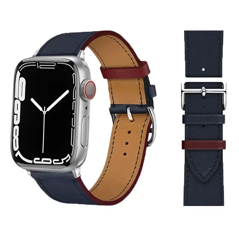 Leather Strap for Apple Watch 38mm-49mm, Loop Bracelet for iWatch Sparkling Chamber