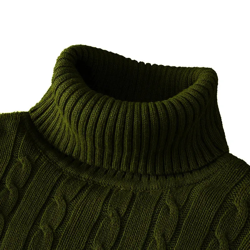 New Casual Men's Turtleneck Woolen Sweater - Autumn & Winter Jumper Sparkling Chamber