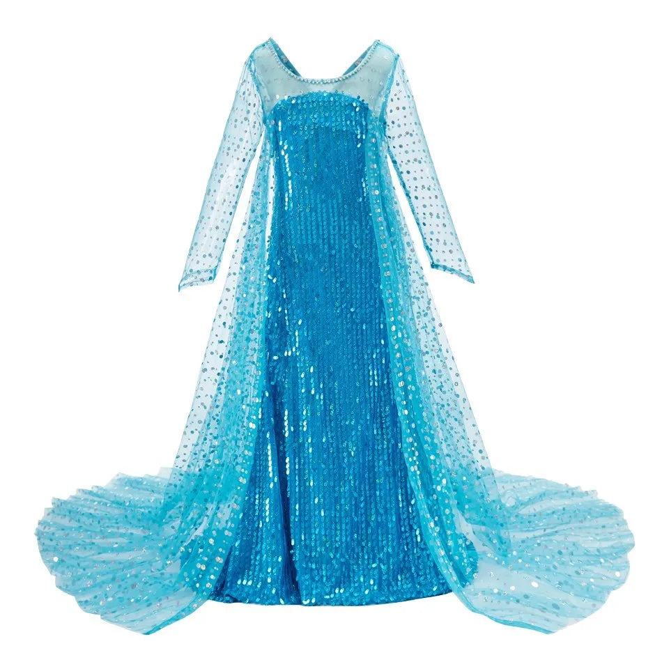 Kids Princess Costume Dress - Belle, Elsa, Anna, Rapunzel & More