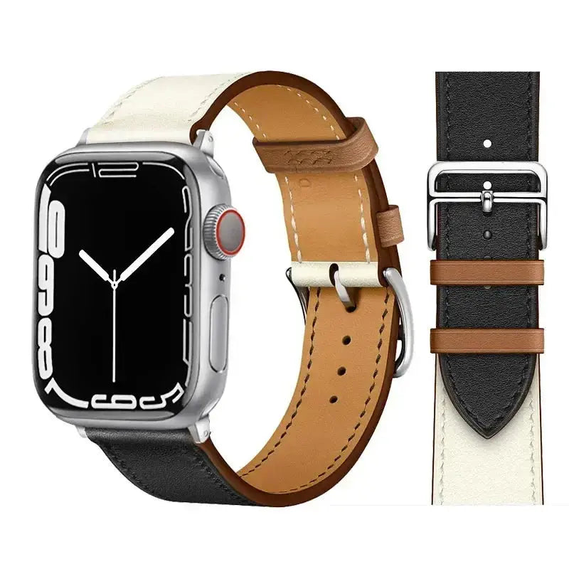 Leather Strap for Apple Watch 38mm-49mm, Loop Bracelet for iWatch Sparkling Chamber