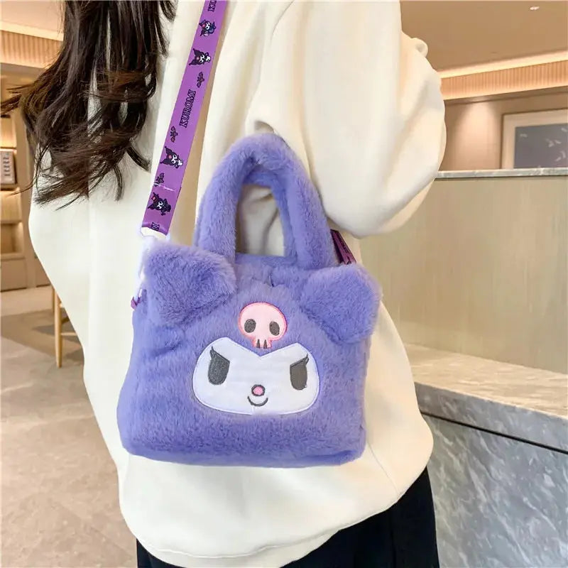 Sanrio Kawaii Kuromi Cinnamoroll My Melody Plush Handbag Sparkling Chamber