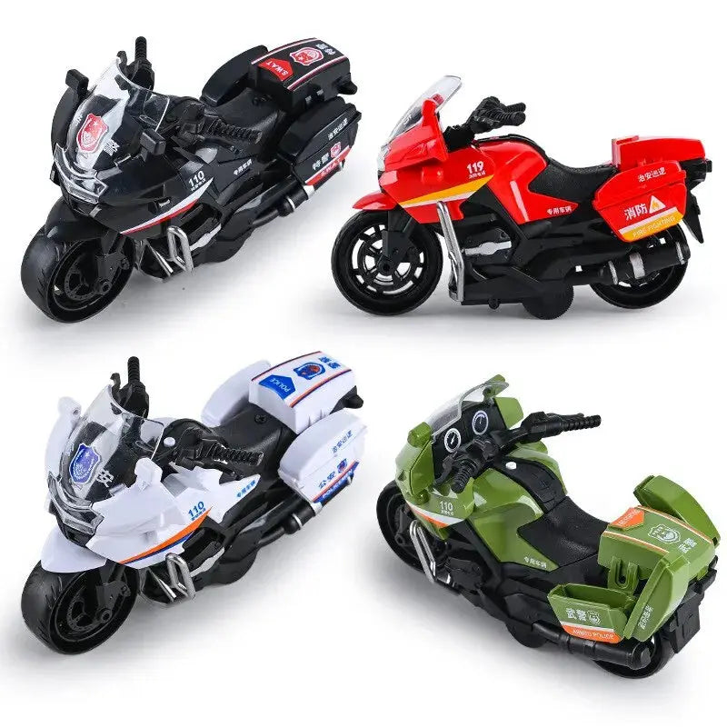 1Pc Inertia Motorcycle SWAT Fire Toy – Random Style Sparkling Chamber