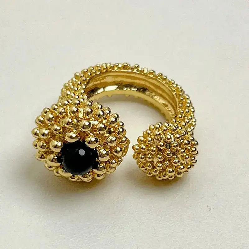 Luxury Temperament Metal Open Rings for Women Sparkling Chamber