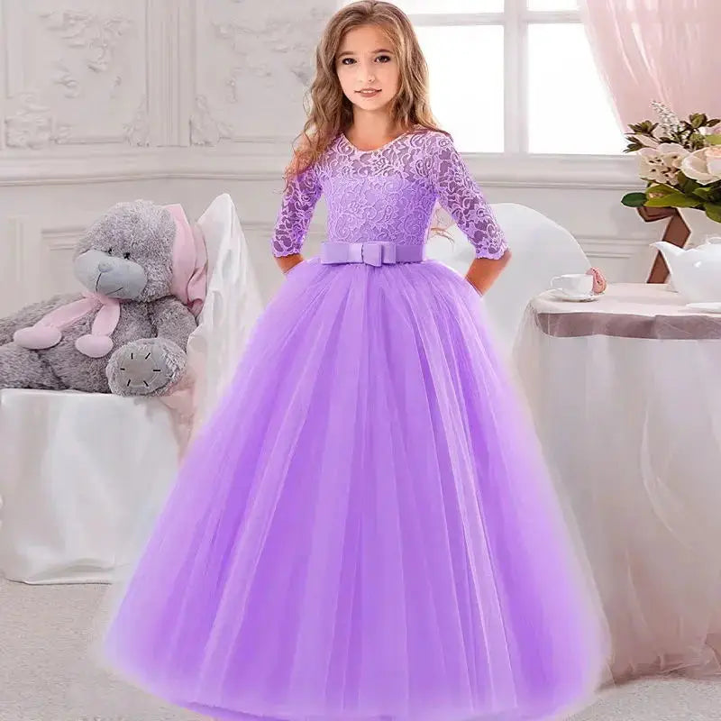 Girls' Princess Party Dress – Christmas, Birthday, Wedding (3-14Y) Sparkling Chamber