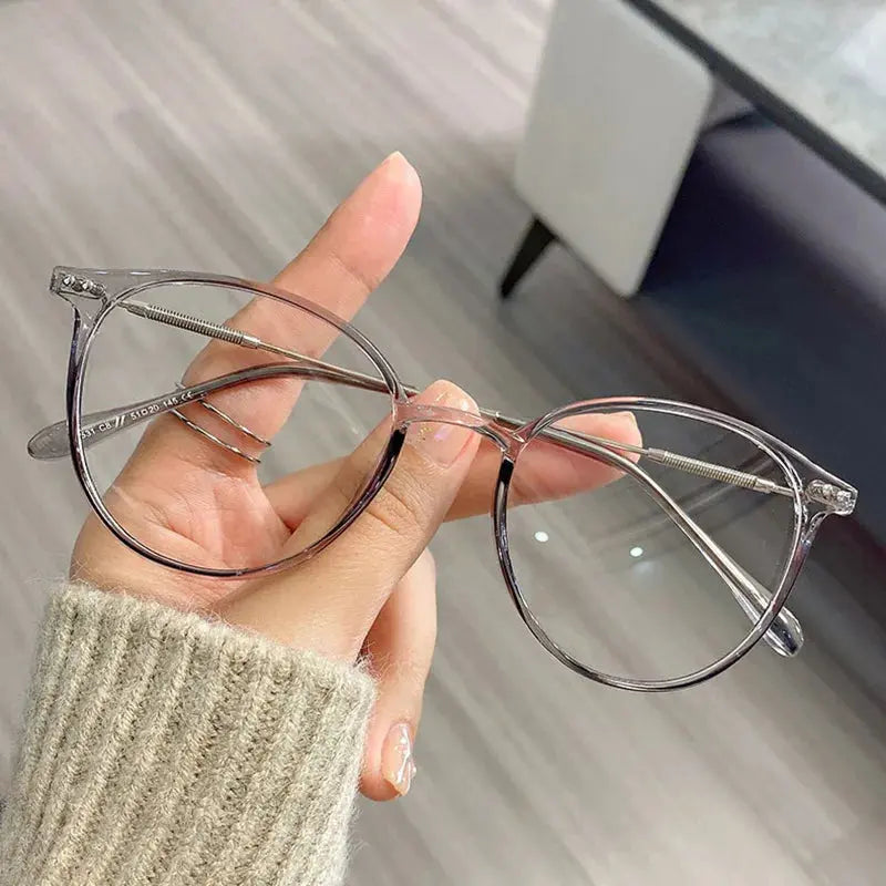 Men And Women Round Anti Blue Glasses Computer Frame Optical Lenses New Arrival 2023 Sparkling Chamber