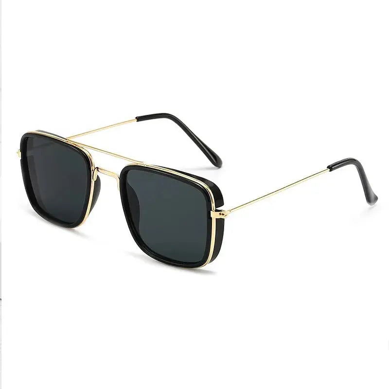 Fashion Sunglasses European and American Metal Small Square Frame Korean Version Glasses Retro Square Sunglasses UV Protection Sparkling Chamber