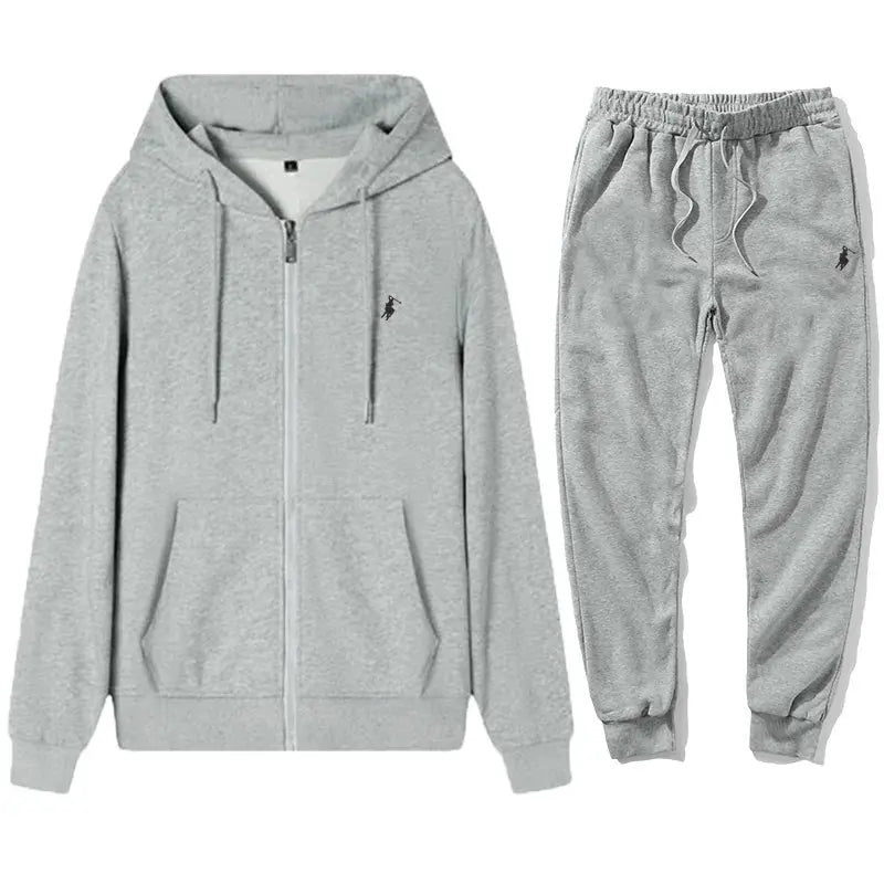 Classic Zipper Hoodie & Pants Set for Men and Women Sparkling Chamber